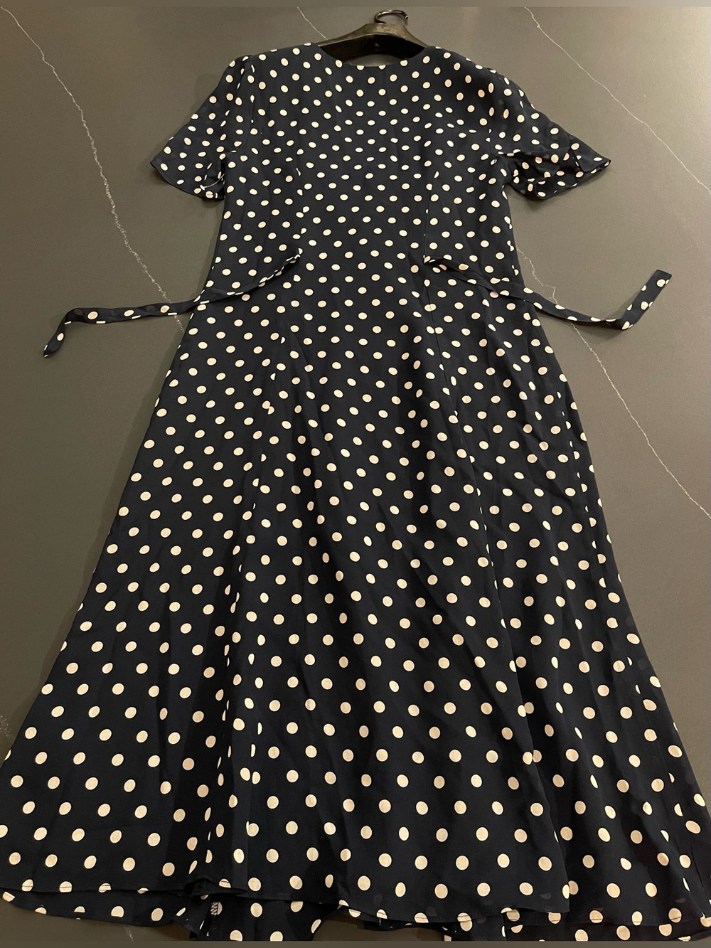 NEW Reformation Lise Midi Dress In Blue Dot Size 8 - Picture 9 of 14